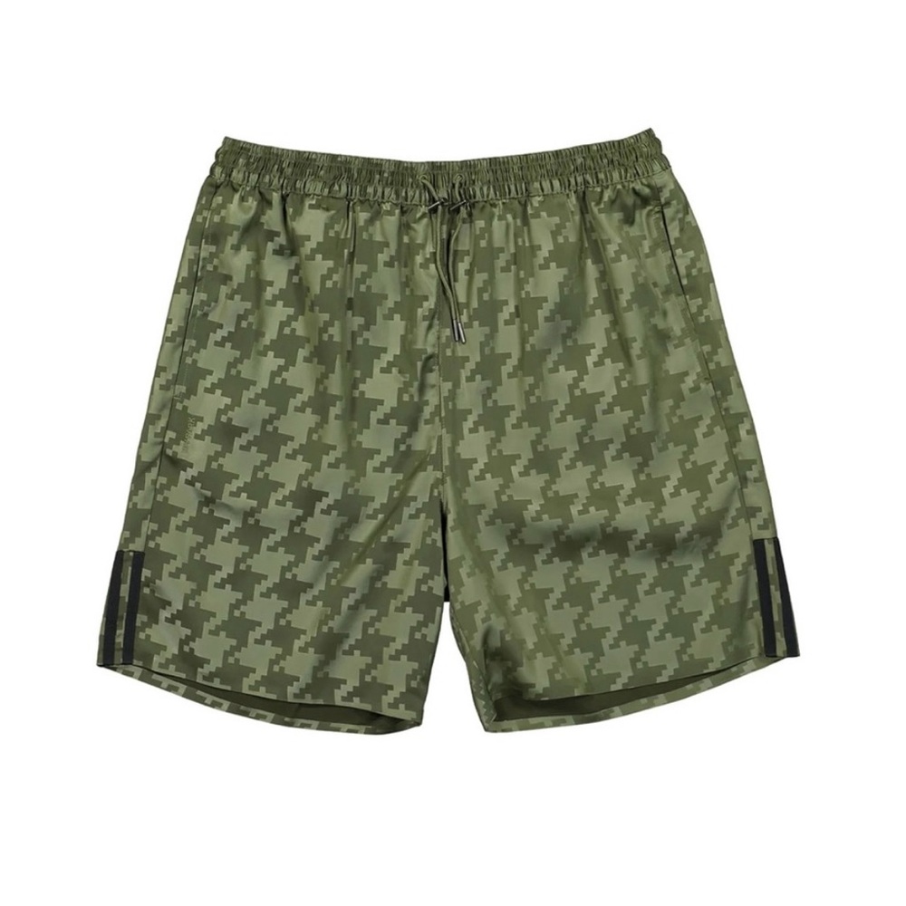 Ivy Park x Adidas colab houndstooth athletic satin shorts